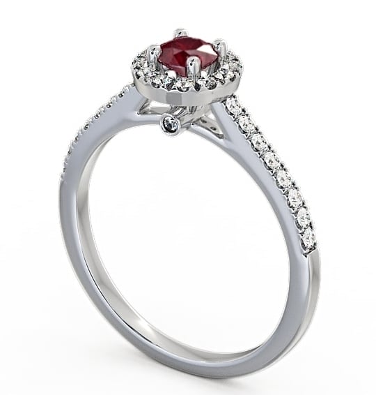 Halo Ruby and Diamond 0.58ct Ring 9K White Gold ENRD54GEM_WG_RU_THUMB1