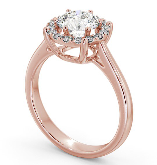 Halo Round Diamond Basket Style Engagement Ring 18K Rose Gold ENRD57_RG_THUMB1 