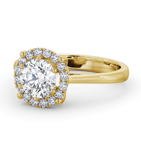  Halo Round Diamond Engagement Ring 18K Yellow Gold - Albany ENRD57_YG_THUMB2 