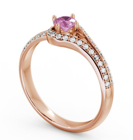Open Halo Pink Sapphire and Diamond 0.57ct Ring 9K Rose Gold ENRD58GEM_RG_PS_THUMB1