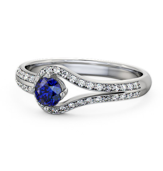 Cameley Halo Ring Gemstone and Diamond 0.57ct ENRD58GEM_WG_BS_THUMB2 