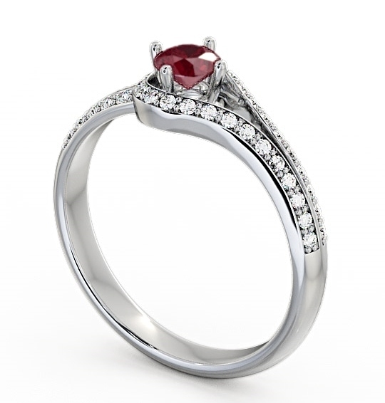 Open Halo Ruby and Diamond 0.57ct Ring Platinum ENRD58GEM_WG_RU_THUMB1