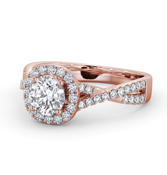 Halo Round Diamond Engagement Ring 18K Rose Gold - Balavil ENRD59_RG_THUMB2 