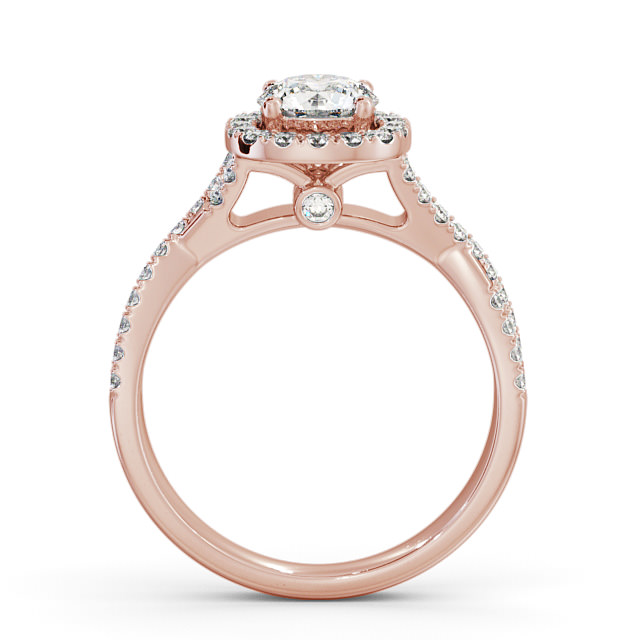 Halo Round Diamond Engagement Ring 18K Rose Gold - Balavil ENRD59_RG_UP