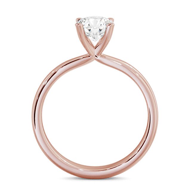 Round Diamond Engagement Ring 18K Rose Gold Solitaire - Marley ENRD5_RG_UP