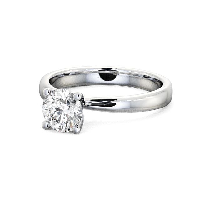 Round Diamond Engagement Ring Platinum Solitaire - Marley ENRD5_WG_FLAT