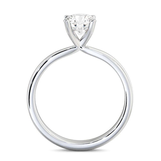 Round Diamond Engagement Ring 18K White Gold Solitaire - Marley ENRD5_WG_UP