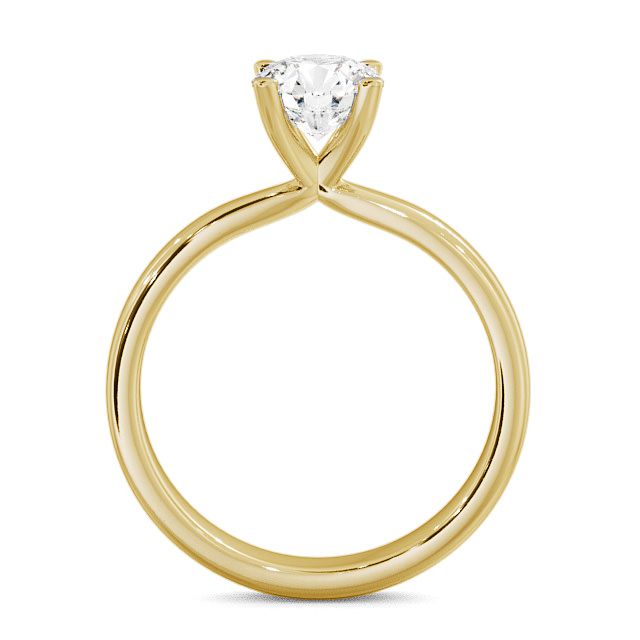 Round Diamond Engagement Ring 18K Yellow Gold Solitaire - Marley ENRD5_YG_UP
