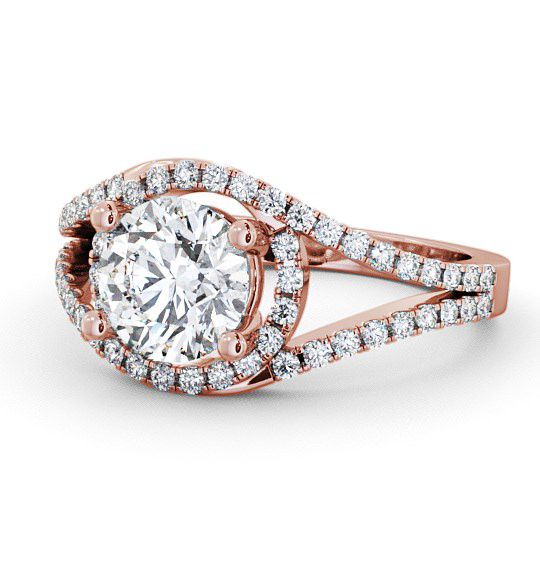 Levam Halo Engagement Ring Round Diamond Split Band ENRD60_RG_THUMB2 