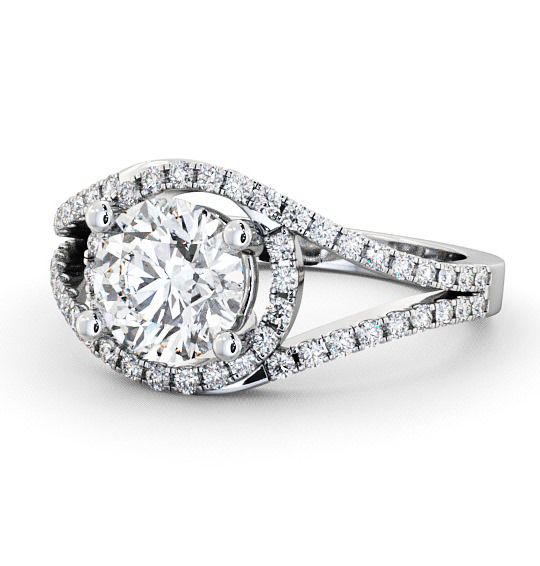 Levam Halo Engagement Ring Round Diamond Split Band ENRD60_WG_THUMB2 