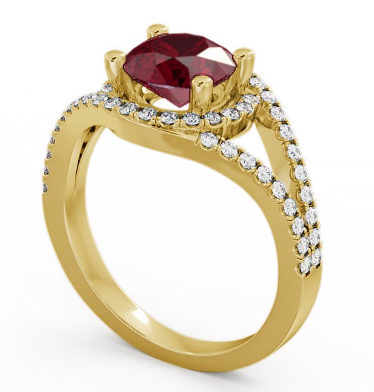 Halo Ruby and Diamond 1.94ct Ring 18K Yellow Gold ENRD60GEM_YG_RU_THUMB1