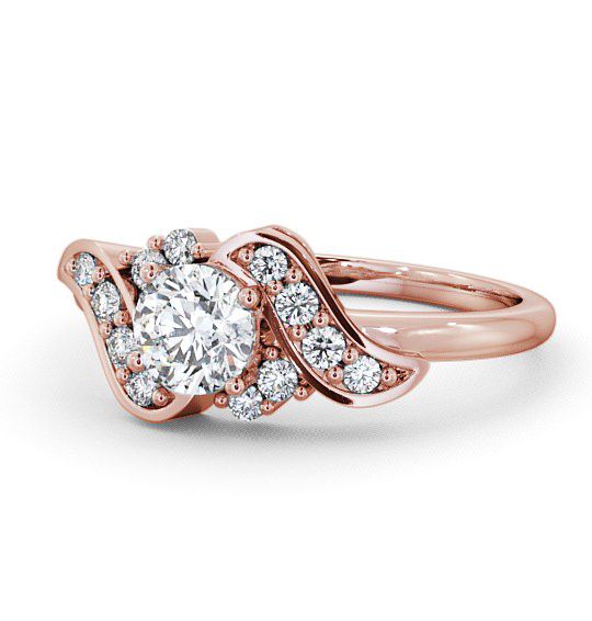  Round Diamond Engagement Ring 9K Rose Gold Solitaire - Milo ENRD61_RG_THUMB2 