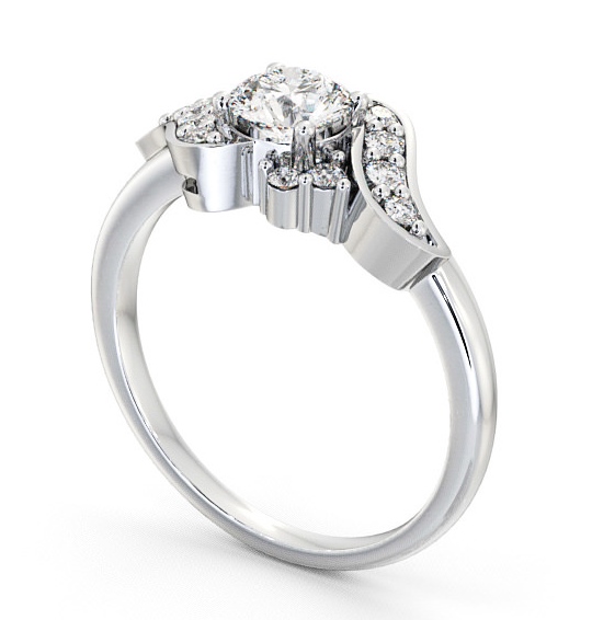 Round Diamond Unique Style Engagement Ring Palladium Solitaire ENRD61_WG_THUMB1_3.jpg 