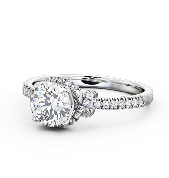  Halo Round Diamond Engagement Ring Palladium - Chambery ENRD65_WG_THUMB2 