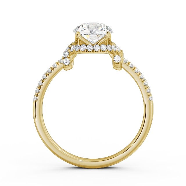 Halo Round Diamond Engagement Ring 18K Yellow Gold - Chambery ENRD65_YG_UP