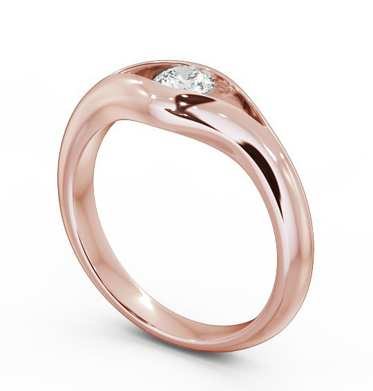 Round Diamond Tension Set Engagement Ring 9K Rose Gold Solitaire ENRD66_RG_THUMB1