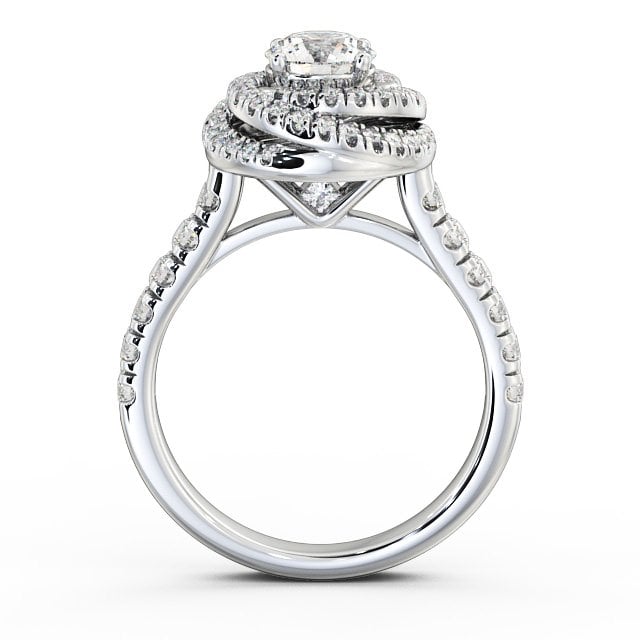Halo 1.25ct Round Diamond Engagement Ring 9K White Gold - Lavinia ENRD68_WG_UP