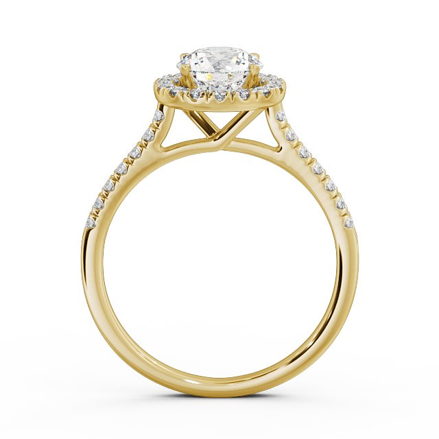 Halo Round Diamond Engagement Ring 18K Yellow Gold - Isabelle ENRD69_YG_UP