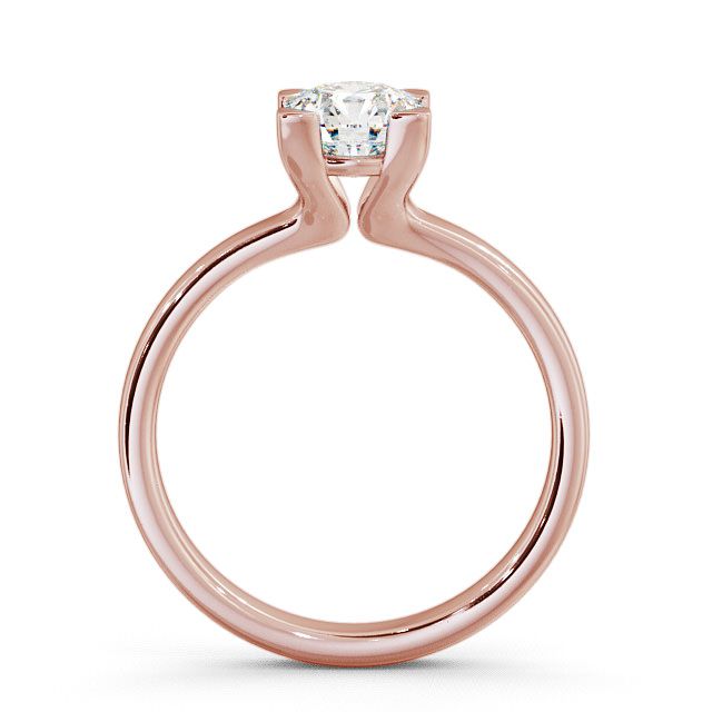 Round Diamond Engagement Ring 9K Rose Gold Solitaire - Rainton ENRD6_RG_UP