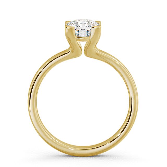 Round Diamond Engagement Ring 9K Yellow Gold Solitaire - Rainton ENRD6_YG_UP