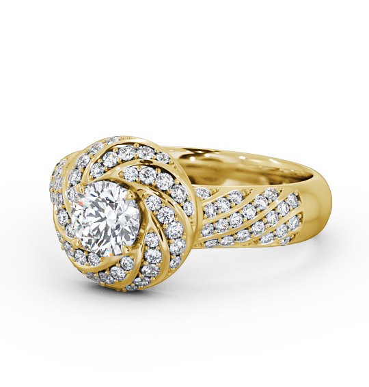 Eloise Halo Engagement Ring Round Diamond 0.90ct ENRD74_YG_THUMB2 