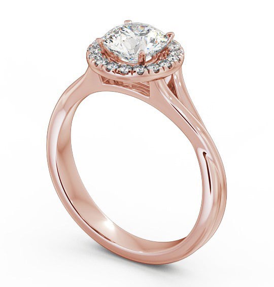 Halo Round Diamond Engagement Ring 9K Rose Gold - Bethany ENRD76_RG_THUMB1