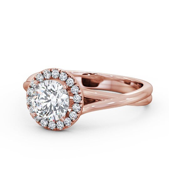  Halo Round Diamond Engagement Ring 18K Rose Gold - Bethany ENRD76_RG_THUMB2 