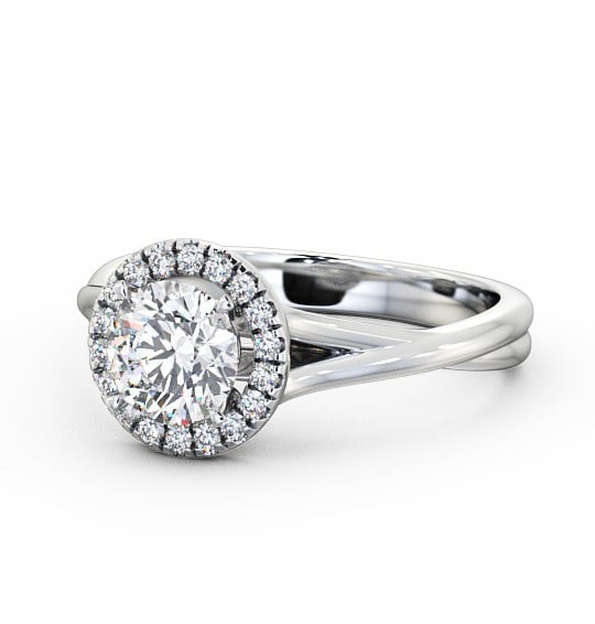  Halo Round Diamond Engagement Ring 9K White Gold - Bethany ENRD76_WG_THUMB2 