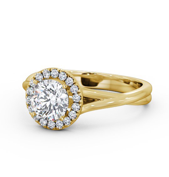  Halo Round Diamond Engagement Ring 18K Yellow Gold - Bethany ENRD76_YG_THUMB2 