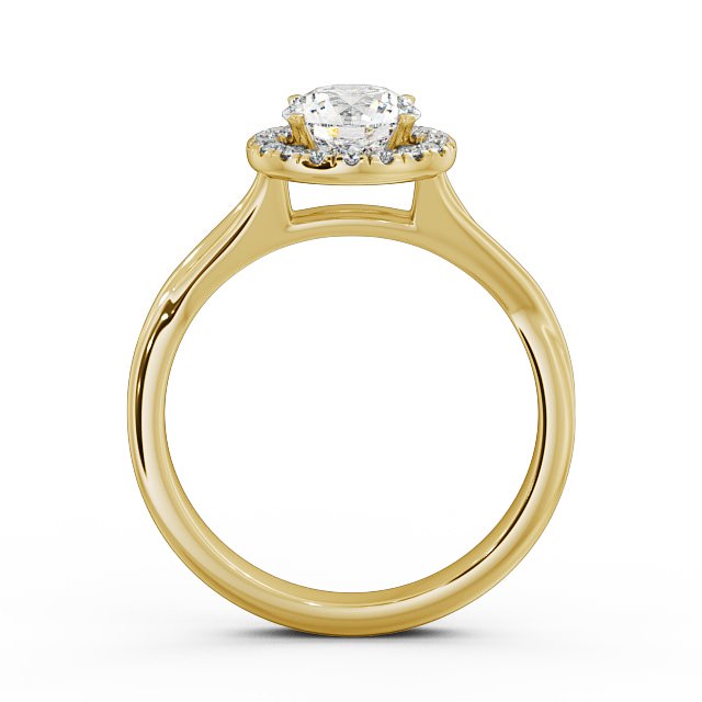 Halo Round Diamond Engagement Ring 18K Yellow Gold - Bethany ENRD76_YG_UP