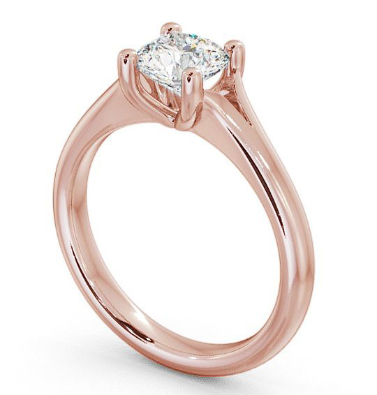 Round Diamond Split Band Engagement Ring 18K Rose Gold Solitaire ENRD7_RG_THUMB1 