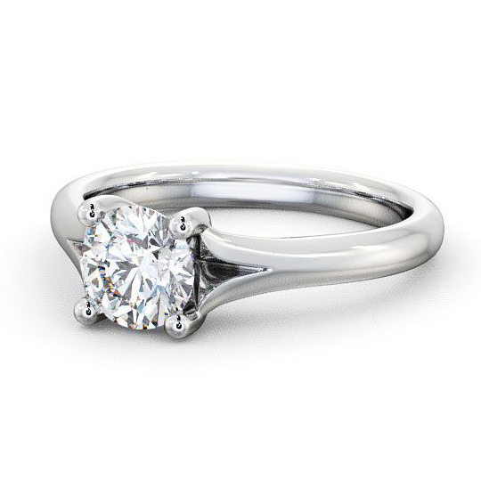 Veraby Round Diamond Engagement Ring V-Shaped Split Band ENRD7_WG_THUMB2 