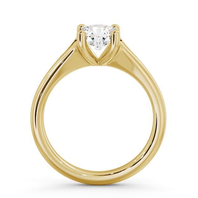 Round Diamond Engagement Ring 9K Yellow Gold Solitaire - Veraby ENRD7_YG_UP