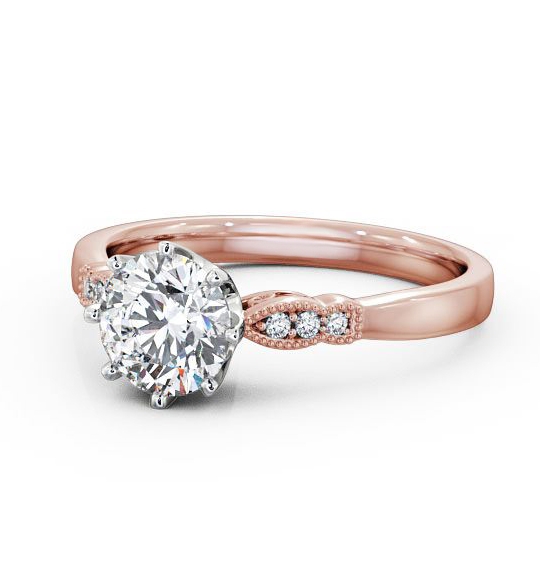 Chelise Round Diamond Engagement Ring Eight Claw Side Stones ENRD81_RWG_THUMB2 