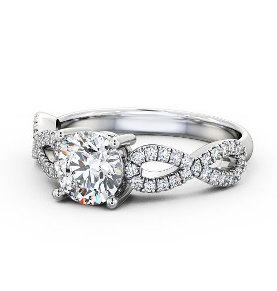 Milan Round Diamond Engagement Ring Side Stones Infinity Band ENRD84_WG_THUMB2 