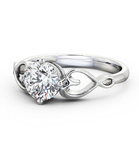 Tamara Round Diamond Engagement Ring Four Claw ENRD85_WG_THUMB2 