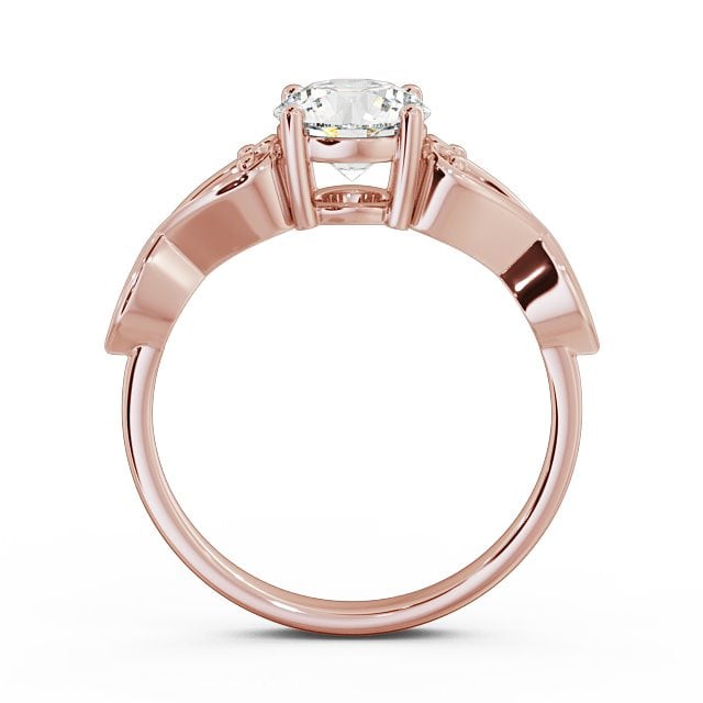 Round Diamond Engagement Ring 18K Rose Gold Solitaire - Romina ENRD86_RG_UP