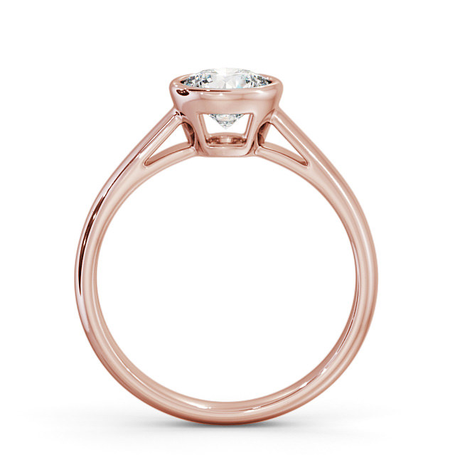 Round Diamond Engagement Ring 18K Rose Gold Solitaire - Alice ENRD88_RG_UP