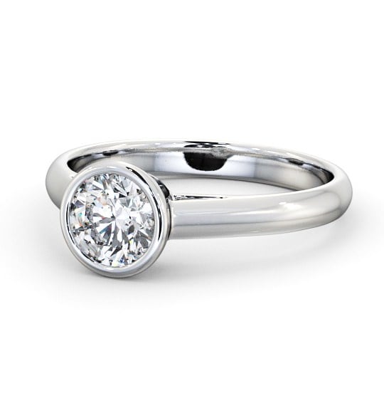  Round Diamond Engagement Ring Palladium Solitaire - Alice ENRD88_WG_THUMB2 