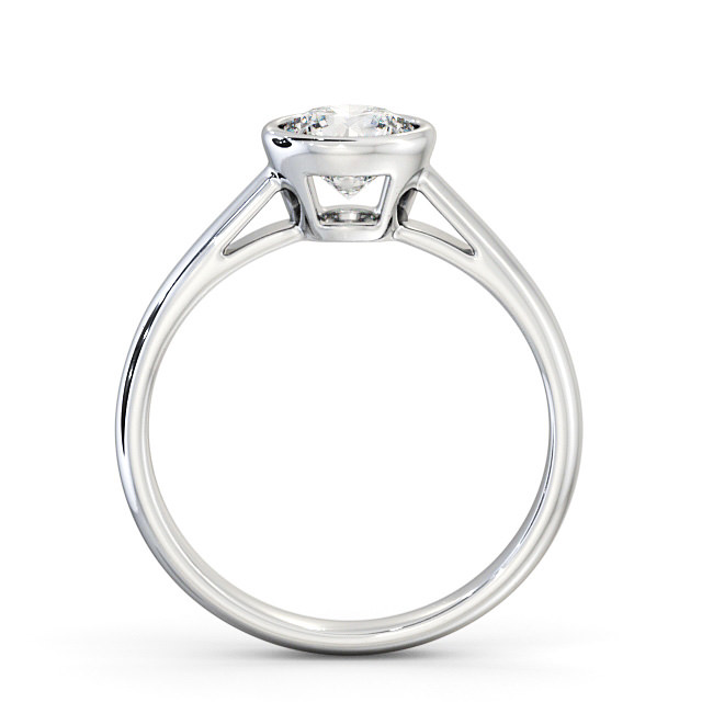 Round Diamond Engagement Ring 9K White Gold Solitaire - Alice ENRD88_WG_UP