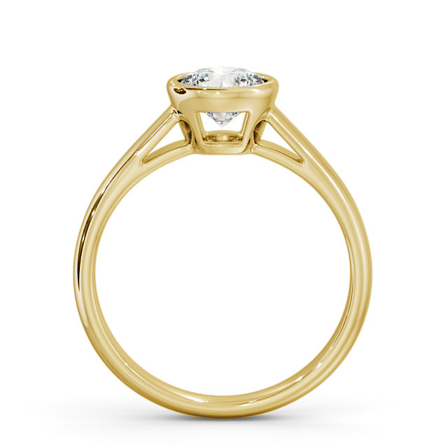Round Diamond Engagement Ring 18K Yellow Gold Solitaire - Alice ENRD88_YG_UP