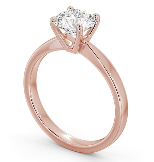 Round Diamond 4 Prong Engagement Ring 18K Rose Gold Solitaire ENRD89_RG_THUMB1
