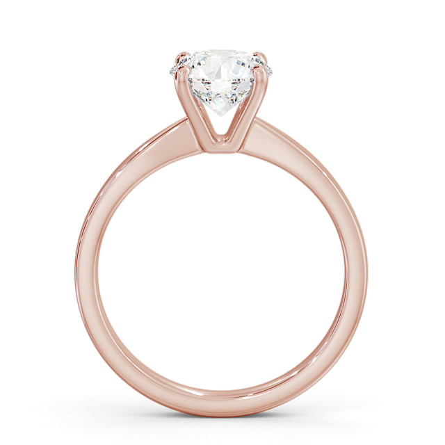 Round Diamond Engagement Ring 18K Rose Gold Solitaire - Belva | Angelic ...