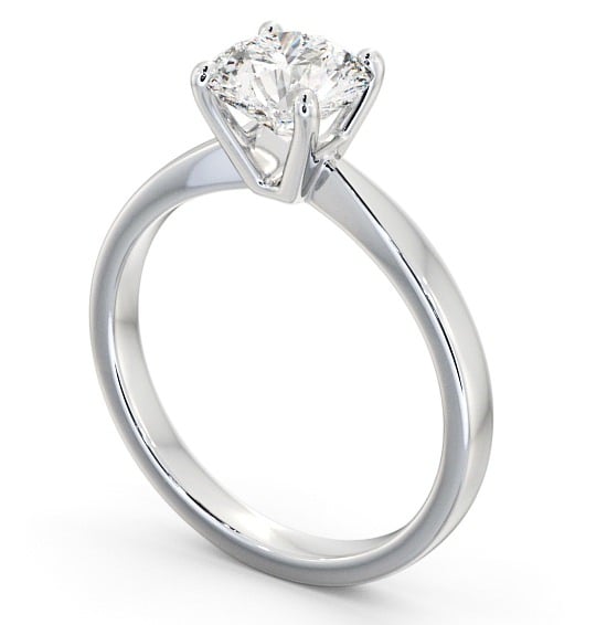 Round Diamond 4 Prong Engagement Ring Platinum Solitaire ENRD89_WG_THUMB1