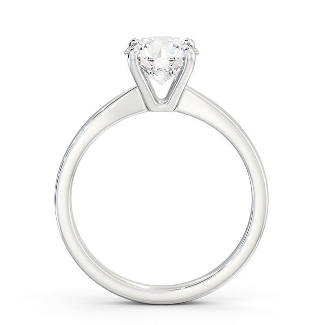 Round Diamond Engagement Ring Palladium Solitaire - Belva ENRD89_WG_UP