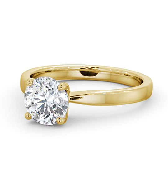  Round Diamond Engagement Ring 18K Yellow Gold Solitaire - Belva ENRD89_YG_THUMB2 