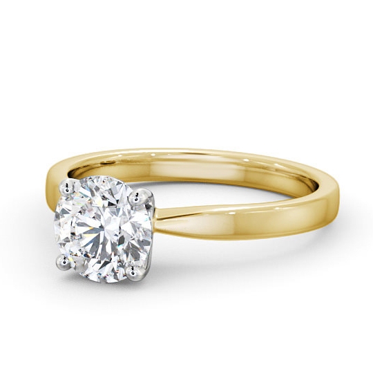 Belva Round Diamond Engagement Ring Tapered Band ENRD89_YWG_THUMB2 