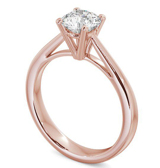 Round Diamond High Set Engagement Ring 18K Rose Gold Solitaire ENRD8_RG_THUMB1