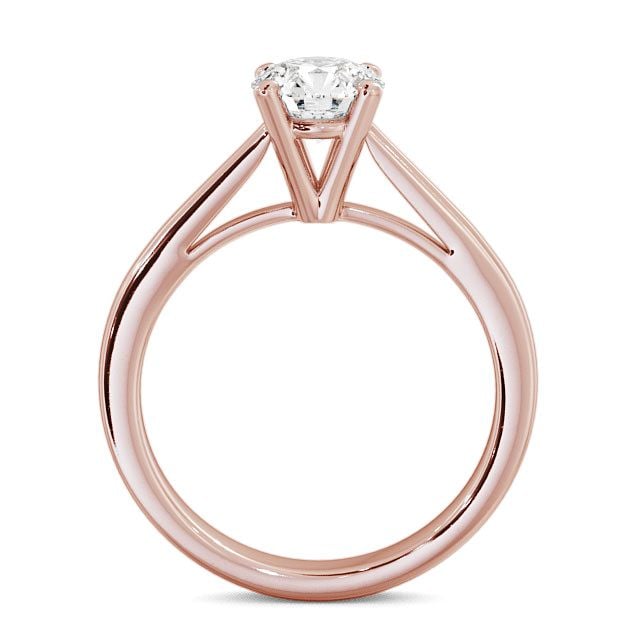 Round Diamond Engagement Ring 18K Rose Gold Solitaire - Albury ENRD8_RG_UP