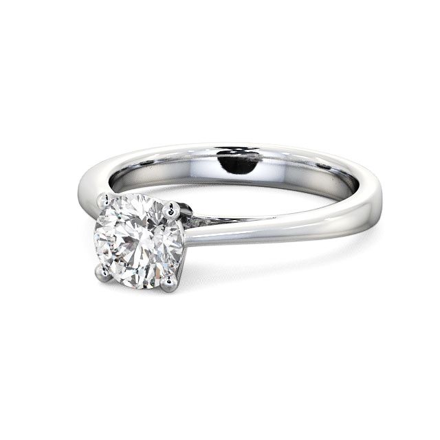 Round Diamond Engagement Ring Palladium Solitaire - Albury ENRD8_WG_FLAT